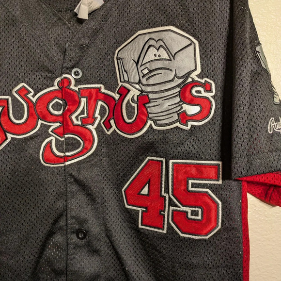 Rawlings Black and Red Baseball Jersey Lugnuts Size Xl - Picture 5 of 14